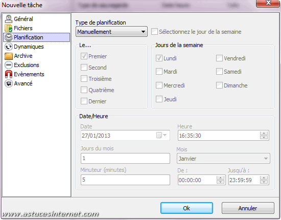 Création d'une sauvegarde par FTP