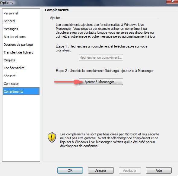 Activation du plug-in WLM-OSD