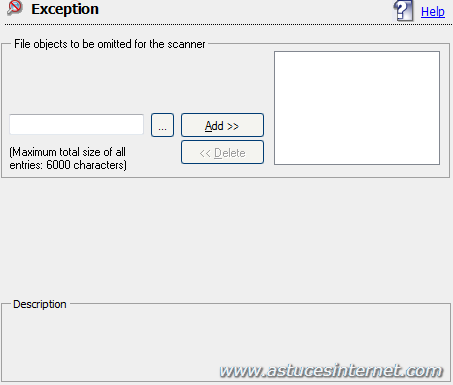 Antivir : Menu option Scanner