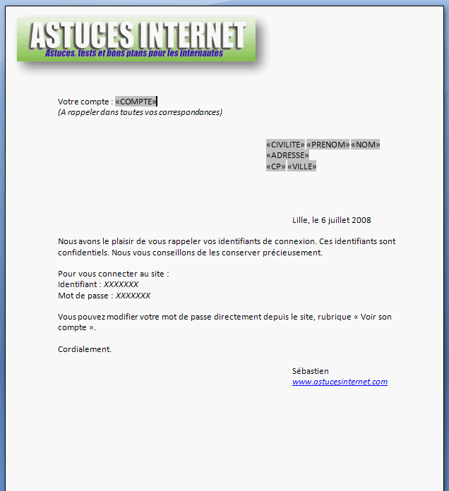 [tutorial] Le publipostage sous office Word 2007 - Entraide Scolaire ...