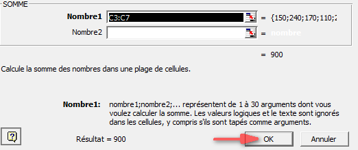 Valider la fonction