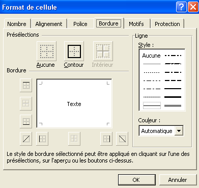 Format bordure