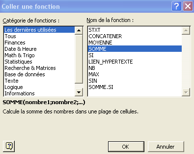 Ajout fonction somme (assistant)