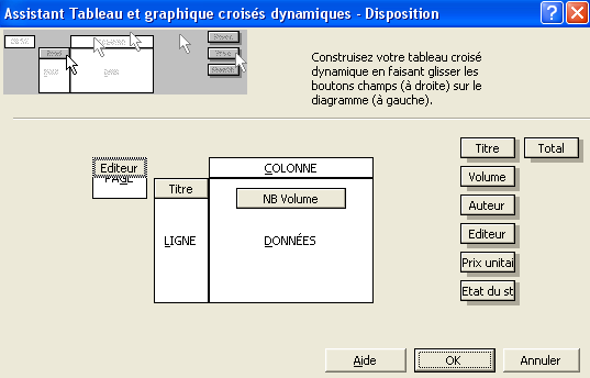 Déplacement d'un champ vers la zone page