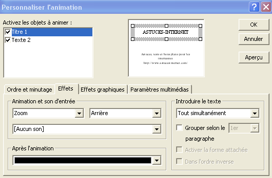 Ajouter un effet