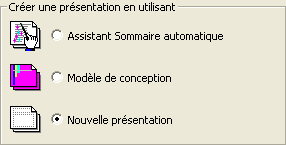 Créer une nouvelle présentation
