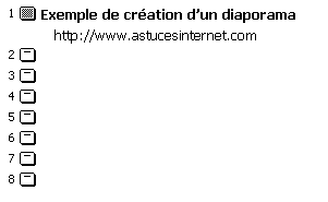 déplacement d'une diapositive