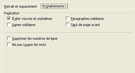 Format paragraphe (enchainement)