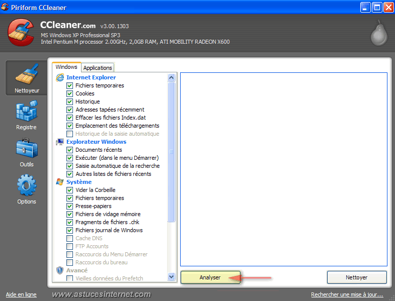 CCleaner : Nettoyeur
