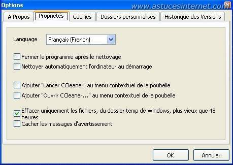 CCleaner Options CCleaner Options