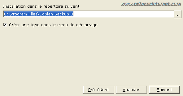 Installation : Etape 3