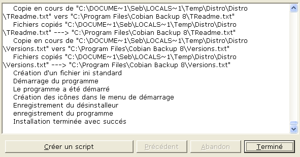 Installation : Etape 5