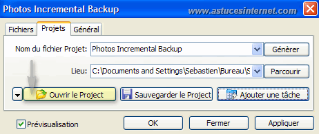 Modifier projet