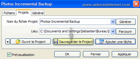 Modifier projet