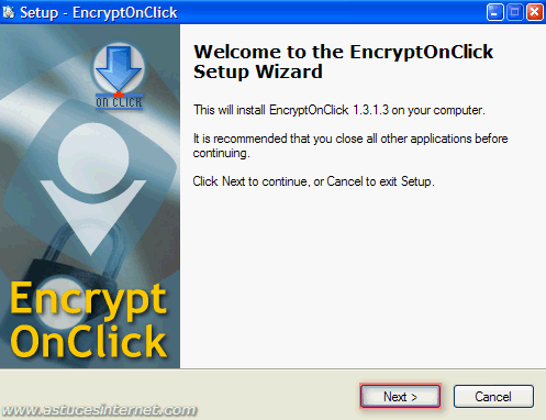 EncryptOnClick : Installation