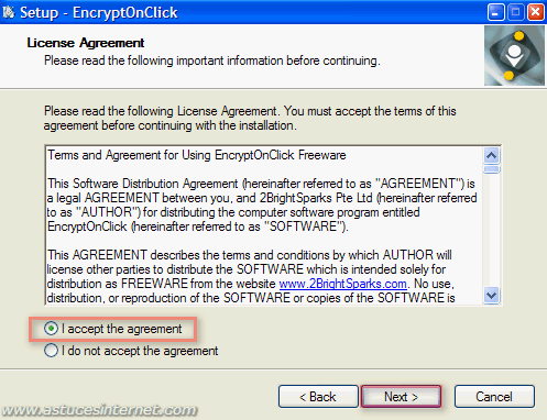 EncryptOnClick : Installation