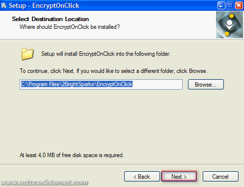 EncryptOnClick : Installation