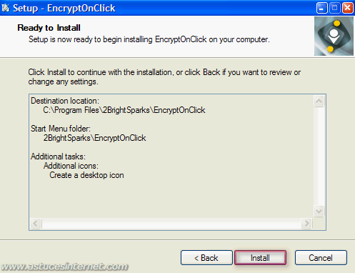 EncryptOnClick : Installation