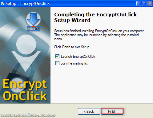 EncryptOnClick : Installation