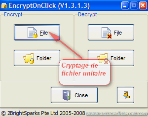 EncryptOnClick : Utilisation