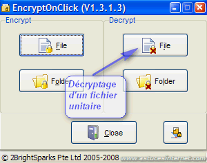 EncryptOnClick : Utilisation