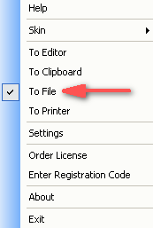 Placer l'enregistrement sur To File