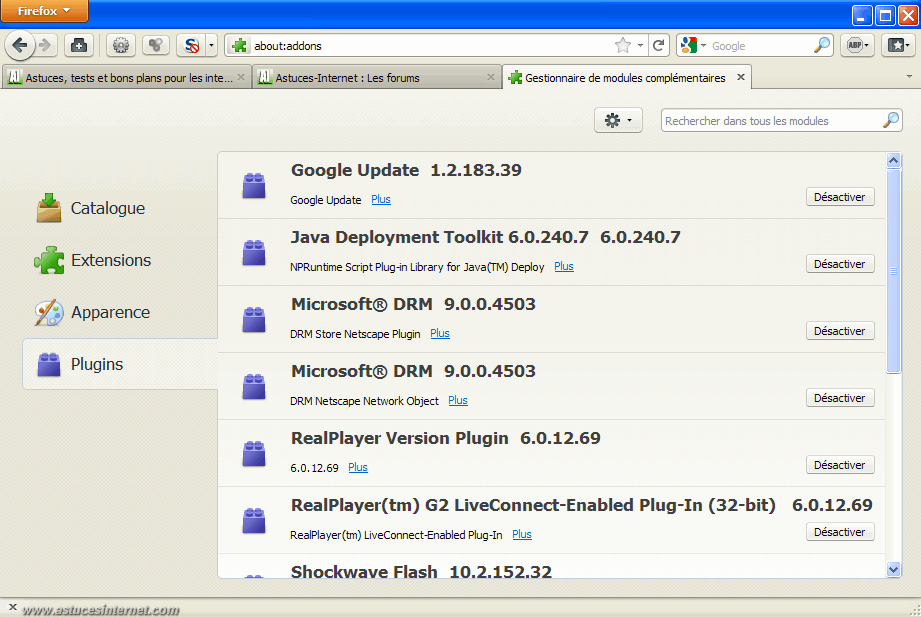 Extensions Firefox