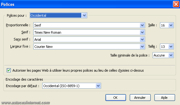Options de Firefox