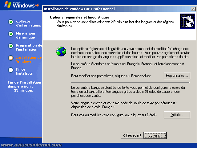 Installation de Windows