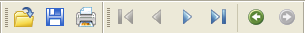 Barre d'outils fichier et navigation