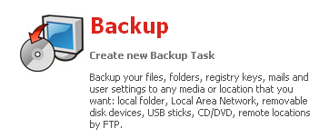 GFI Backup 2009 : Backup