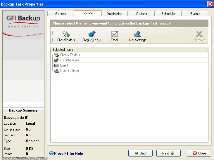 GFI Backup 2009 : Backup