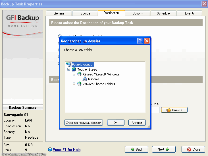 GFI Backup 2009 : Backup