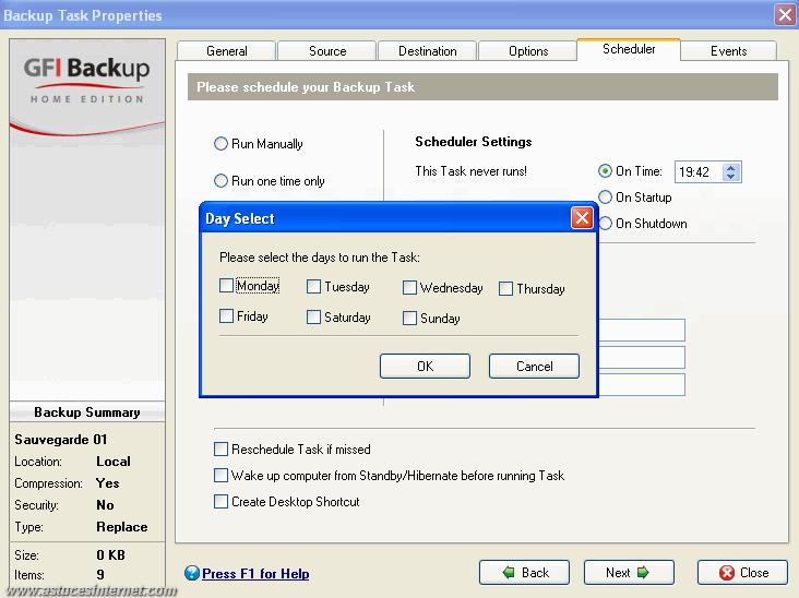 GFI Backup 2009 : Backup