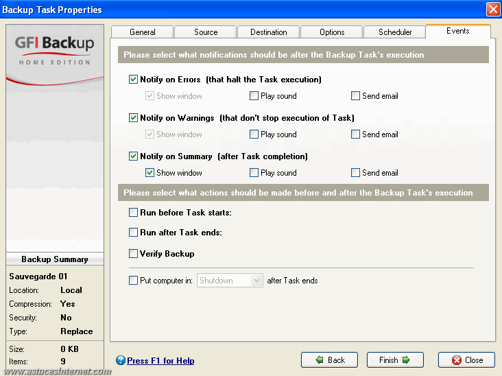 GFI Backup 2009 : Backup