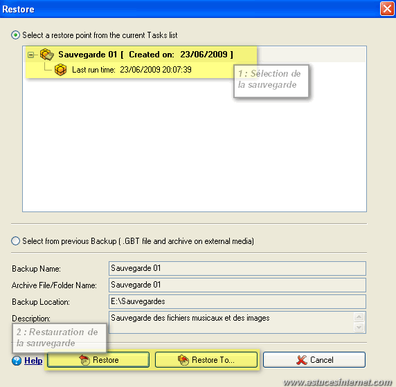 GFI Backup 2009 : Restore