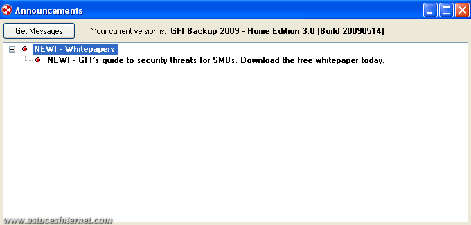 GFI Backup 2009 : Installation