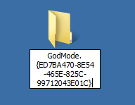 Windows 7 GodMode