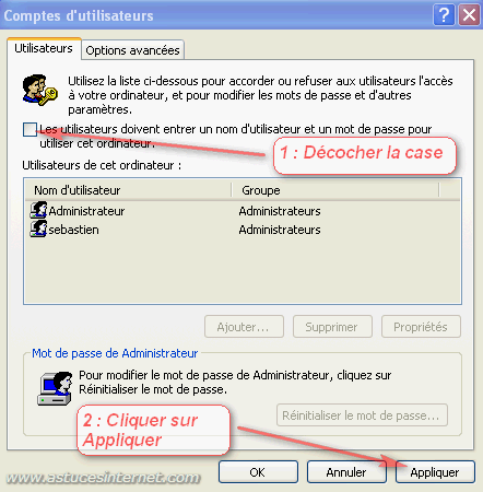 Comptes utilisateurs