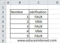 Fonction Excel - EST.PAIR