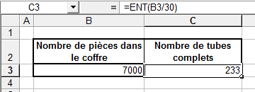 Aperçu du résultat fonction ENT