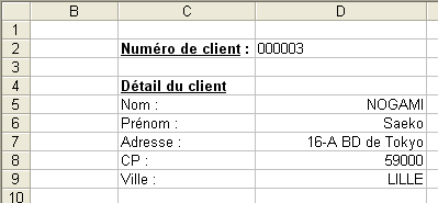 Test avec un autre numéro de client