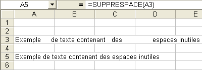 Aperçu de la fonction SUPPRESPACE