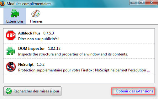 Ajouter une extension