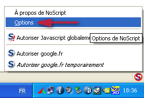 Menu Contextuel NoScript