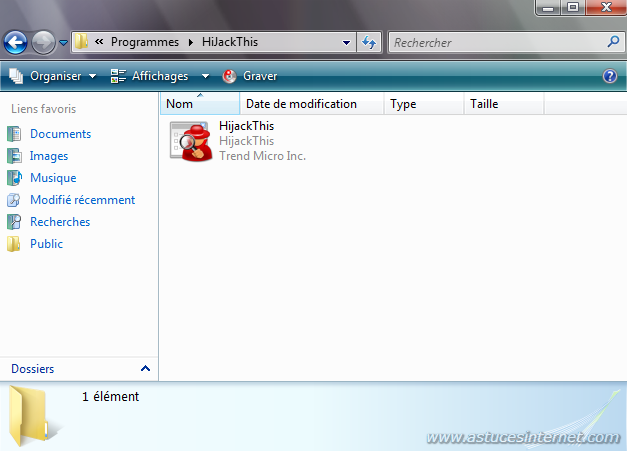 Exécutable HijackThis.exe