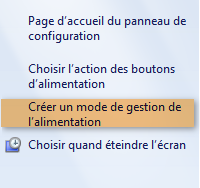 Options d'alimentation