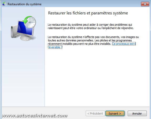 restauration système