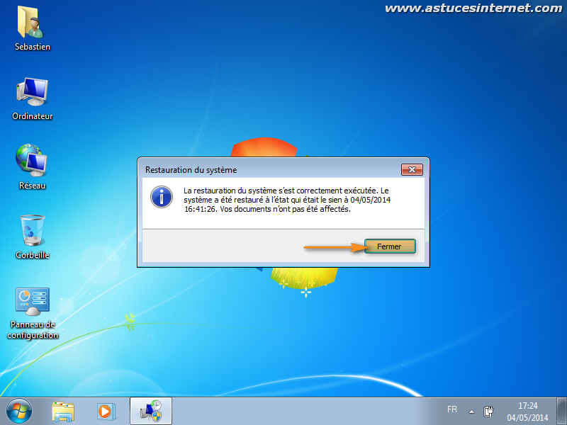 restauration système