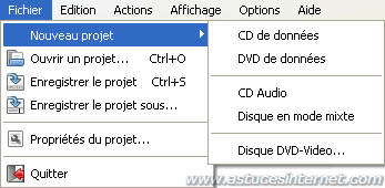 Création d'un disque de données
